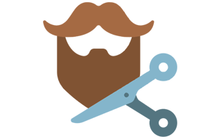 Beard Trimming Sticker PNG