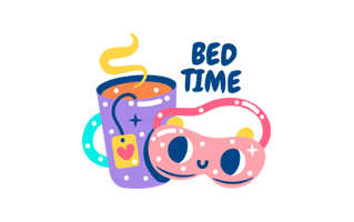 Bed Time Sticker PNG
