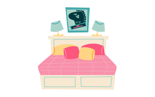 Bedroom Free Sticker PNG
