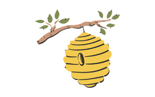 Beehive Sticker PNG