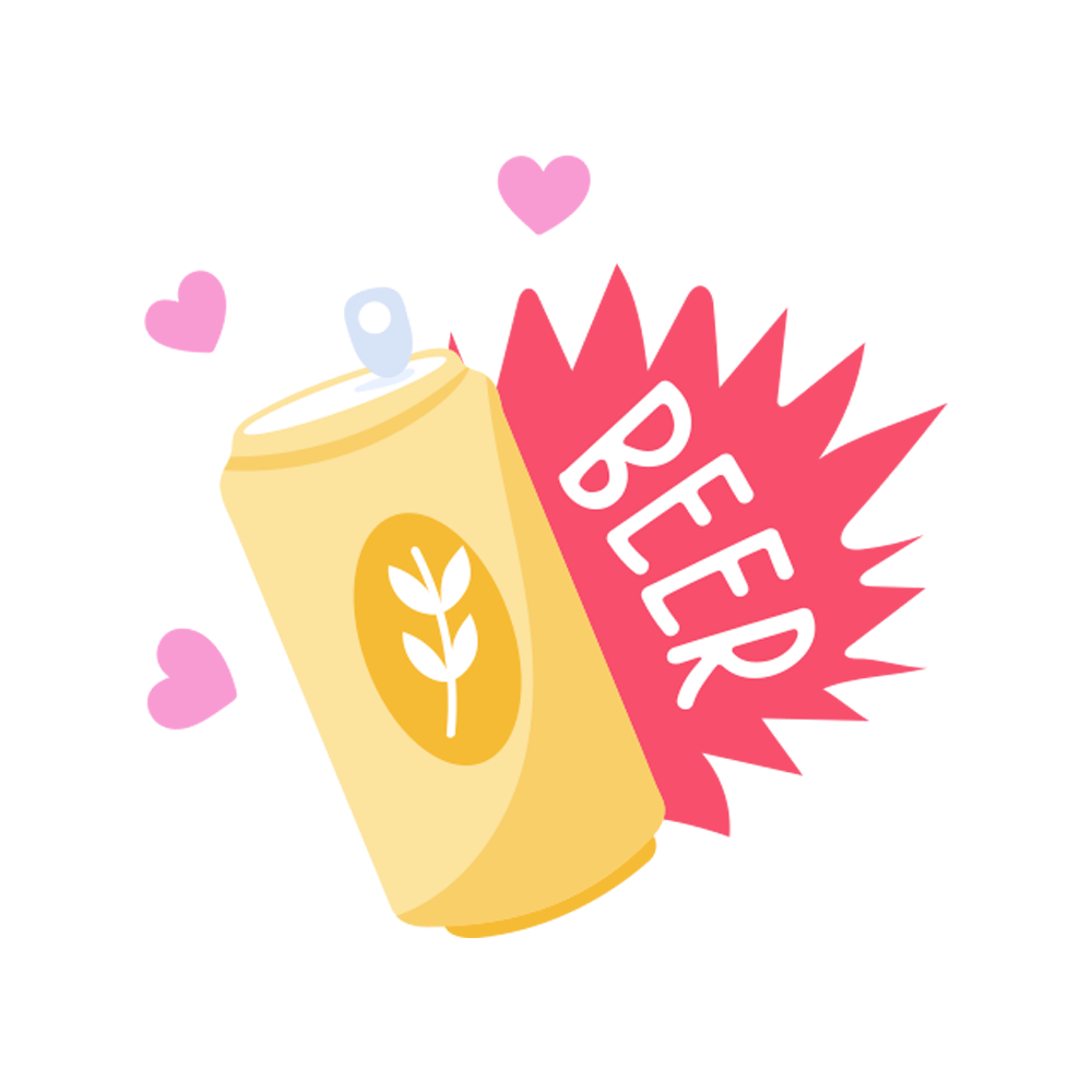 Beer Can Sticker Transparent Clipart