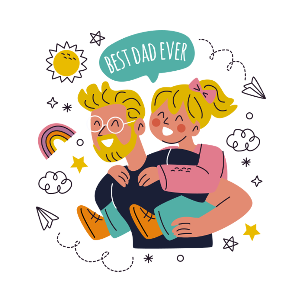Best Dad Sticker Transparent Image