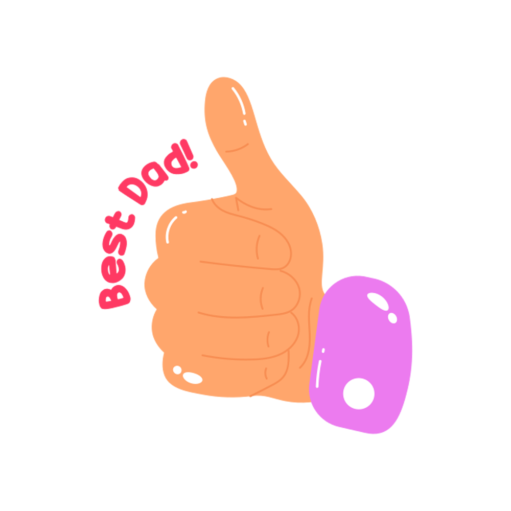 Best Dad Sticker Transparent Clipart