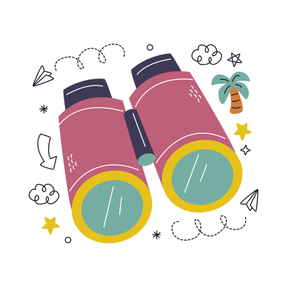 Binoculars Sticker Transparent Picture