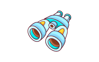 Binoculars Sticker PNG