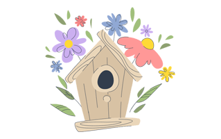 Birdhouse Sticker PNG