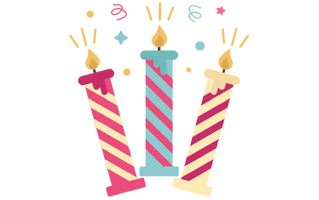 Birthday Candle Sticker PNG