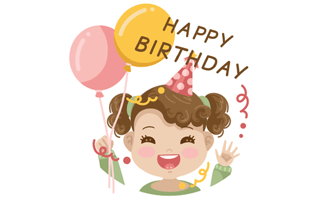 Birthday Girl Sticker PNG