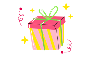 Birthday Present Sticker PNG