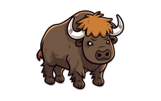 Bison Sticker PNG