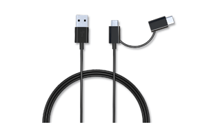 Black USB Cable PNG