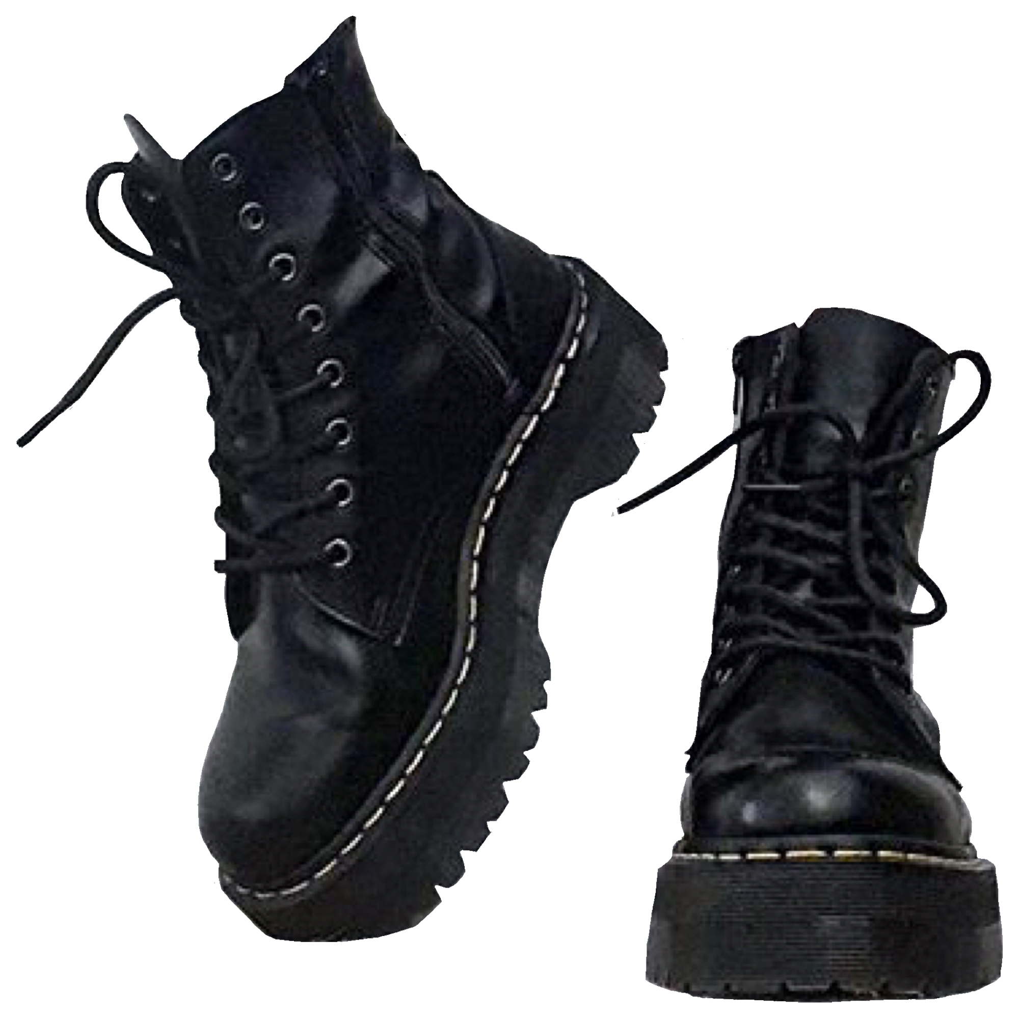 Black Boots  Transparent Clipart