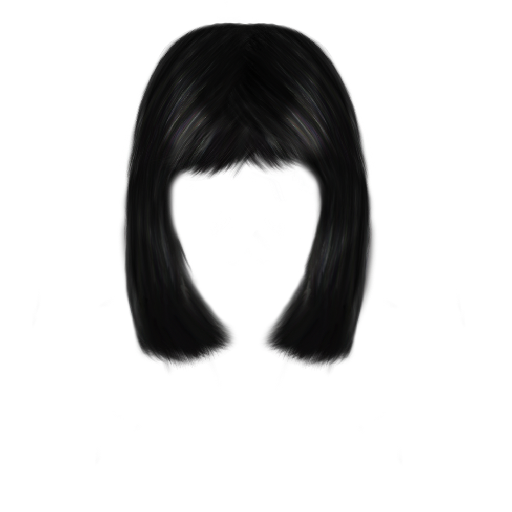 Black Hair Transparent Picture