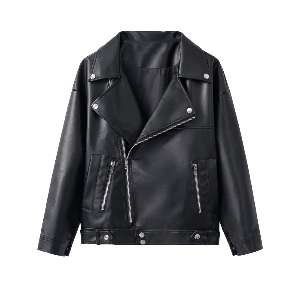 Black Leather Jacket  Transparent Clipart