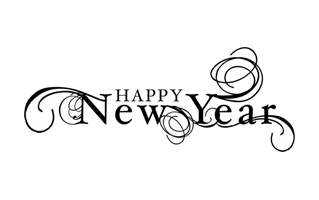 Black New Year PNG