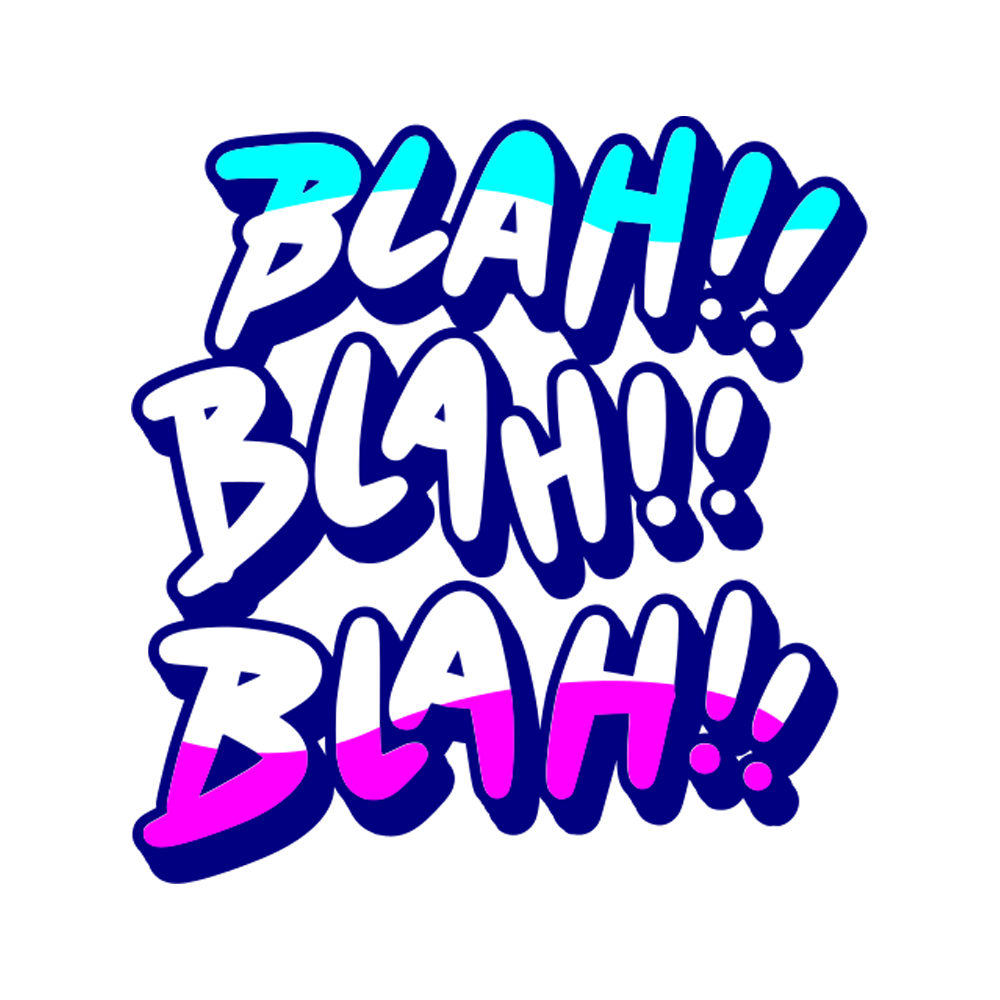 Blah Blah Blah Free Sticker Transparent Photo