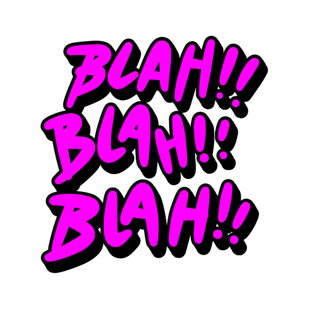 Blah Blah Blah Free Sticker Transparent Picture