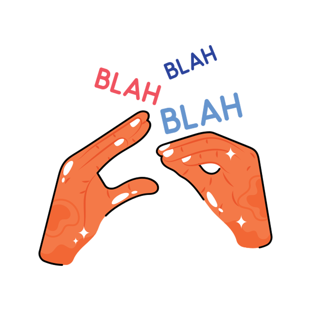 Blah Blah Blah Free Sticker Transparent Clipart