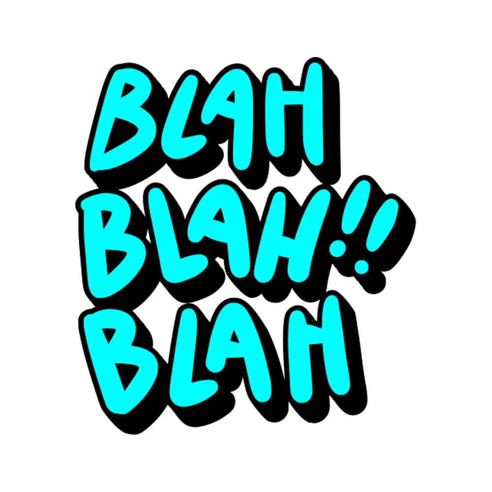 Blah Blah Blah Free Sticker Transparent Gallery