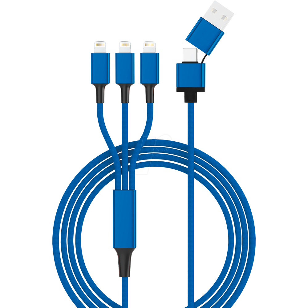 Blue USB Cable Transparent Clipart