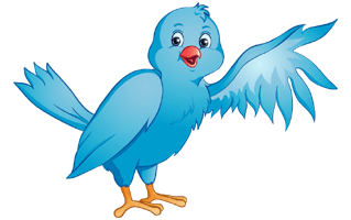 Blue Bird Cartoon PNG