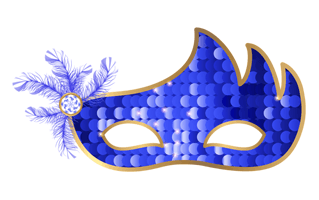 Blue Carnival Mask PNG