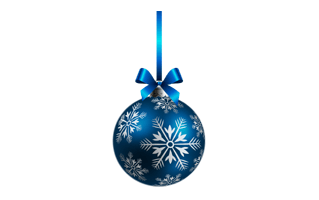 Blue Christmas Ball PNG