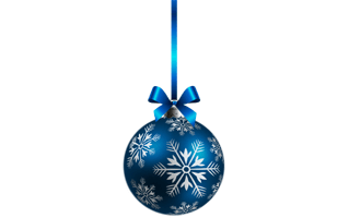 Blue Christmas Bauble PNG