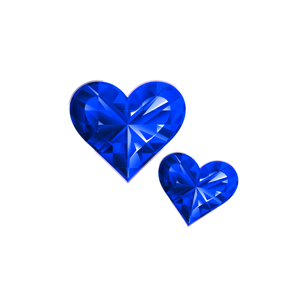 Blue Diamond Heart Transparent Picture
