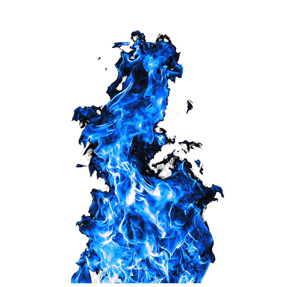Blue Fire Transparent Picture