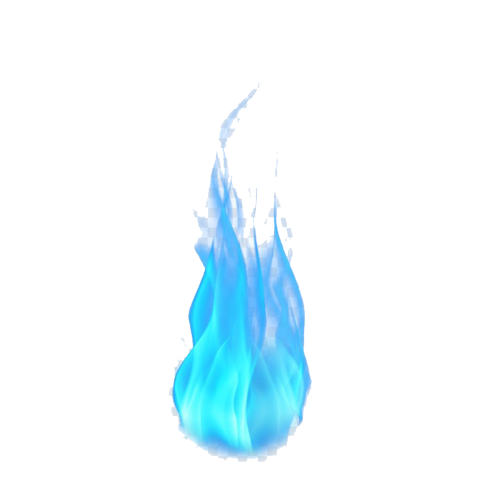 Blue Flame Transparent Photo