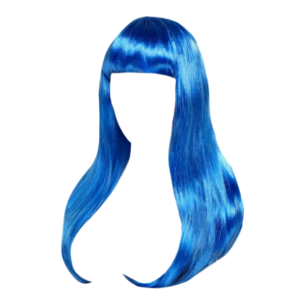Blue Hair Transparent Image