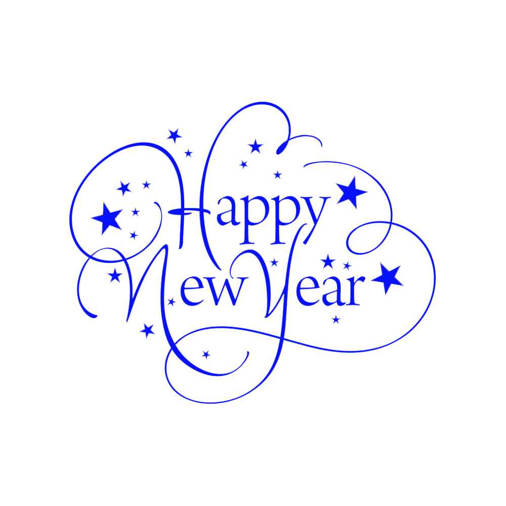 Blue New Year Transparent Picture