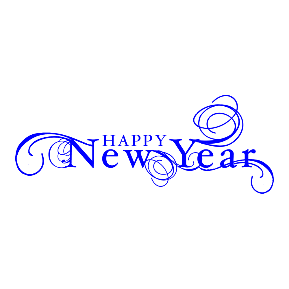 Blue New Year Transparent Clipart