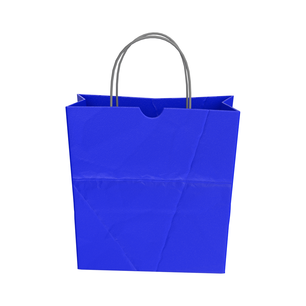 Blue Paper Bag Transparent Image