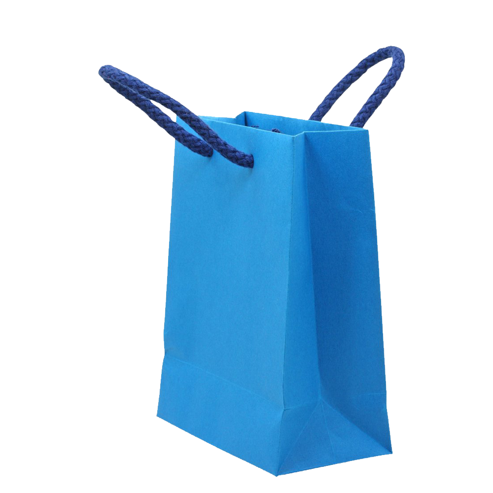 Blue Paper Bag Transparent Clipart