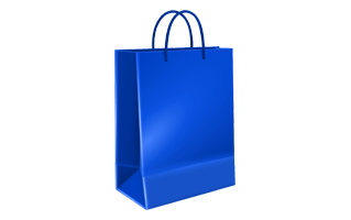 Blue Paper Bag PNG