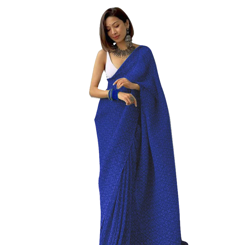 Blue Saree Transparent Image