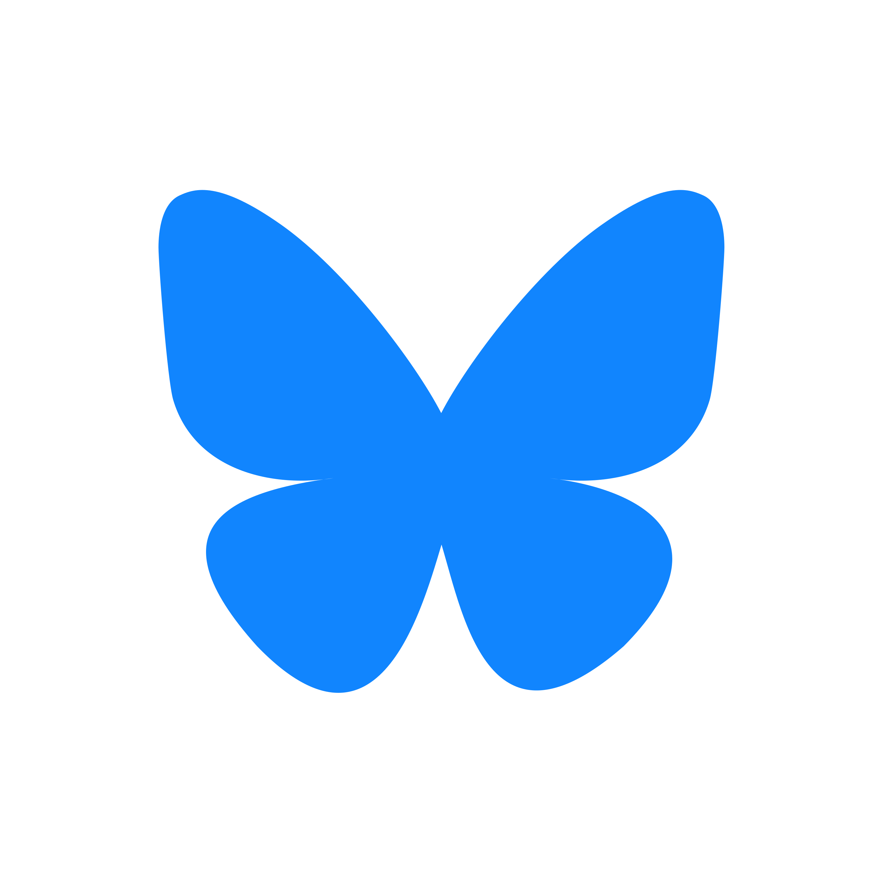 Bluesky Butterfly Logo  Transparent Image