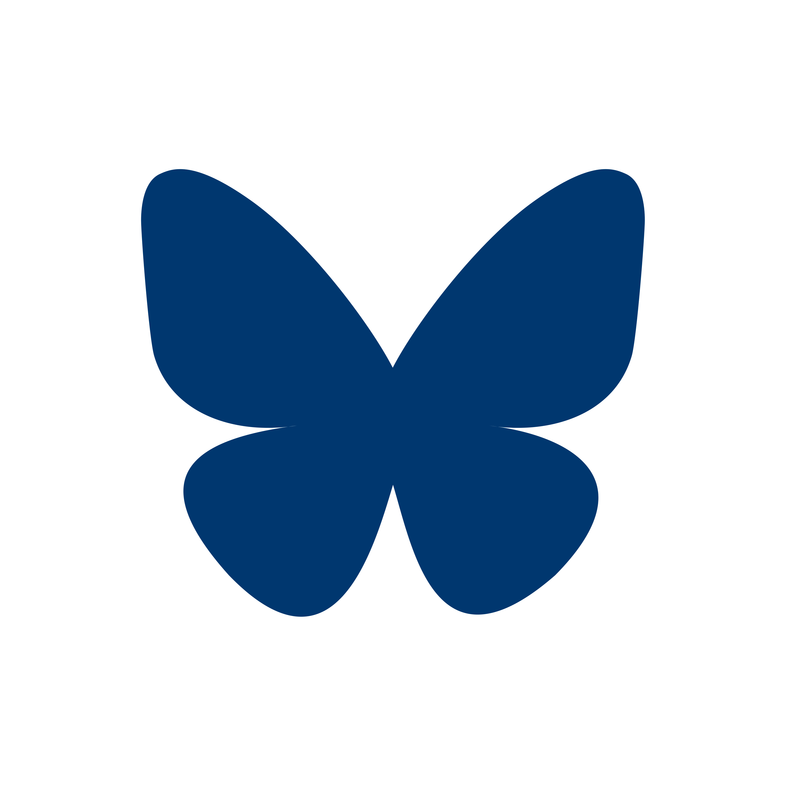 Bluesky Butterfly Logo  Transparent Clipart