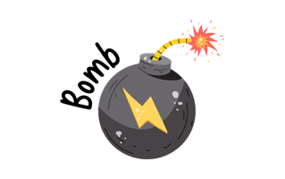 Bomb Free Sticker PNG