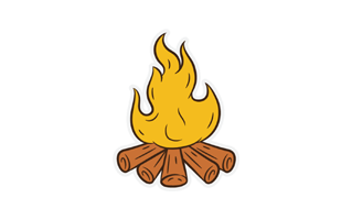 Bonfire Free Sticker PNG