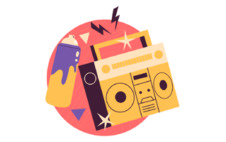 Boom Box Sticker PNG