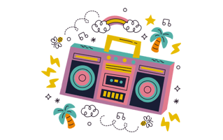 Boombox Free Sticker PNG