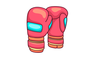 Boxing Gloves Free Sticker PNG