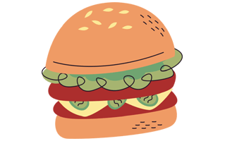 Burger Free Sticker PNG