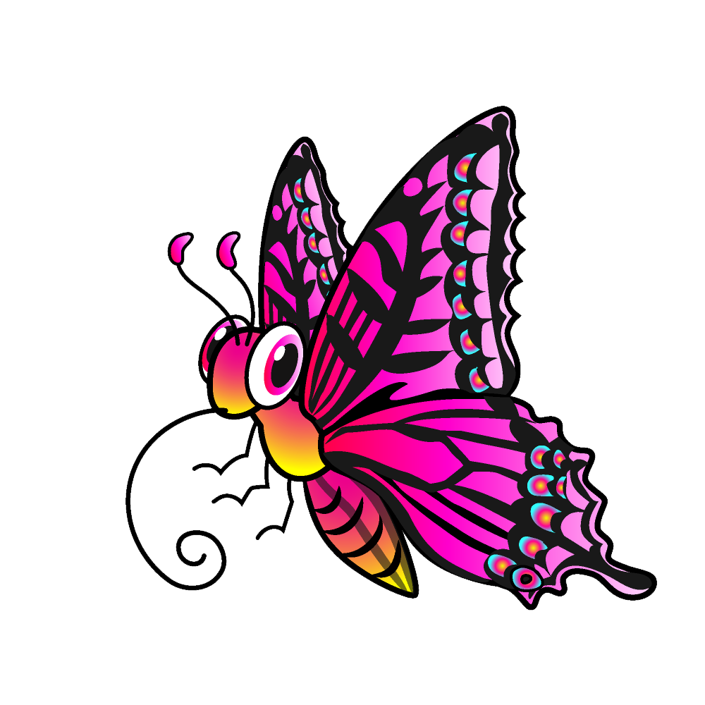 Butterfly Cartoon  Transparent Photo
