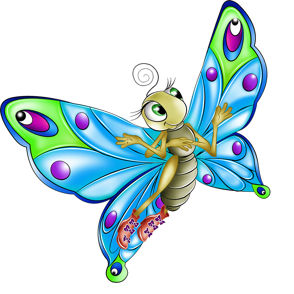 Butterfly Cartoon  Transparent Clipart