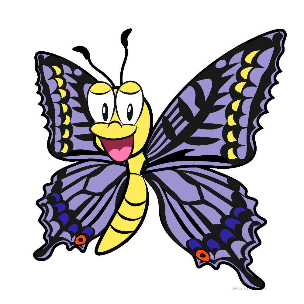 Butterfly Cartoon  Transparent Gallery