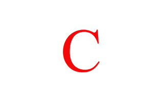 C Alphabet Red PNG